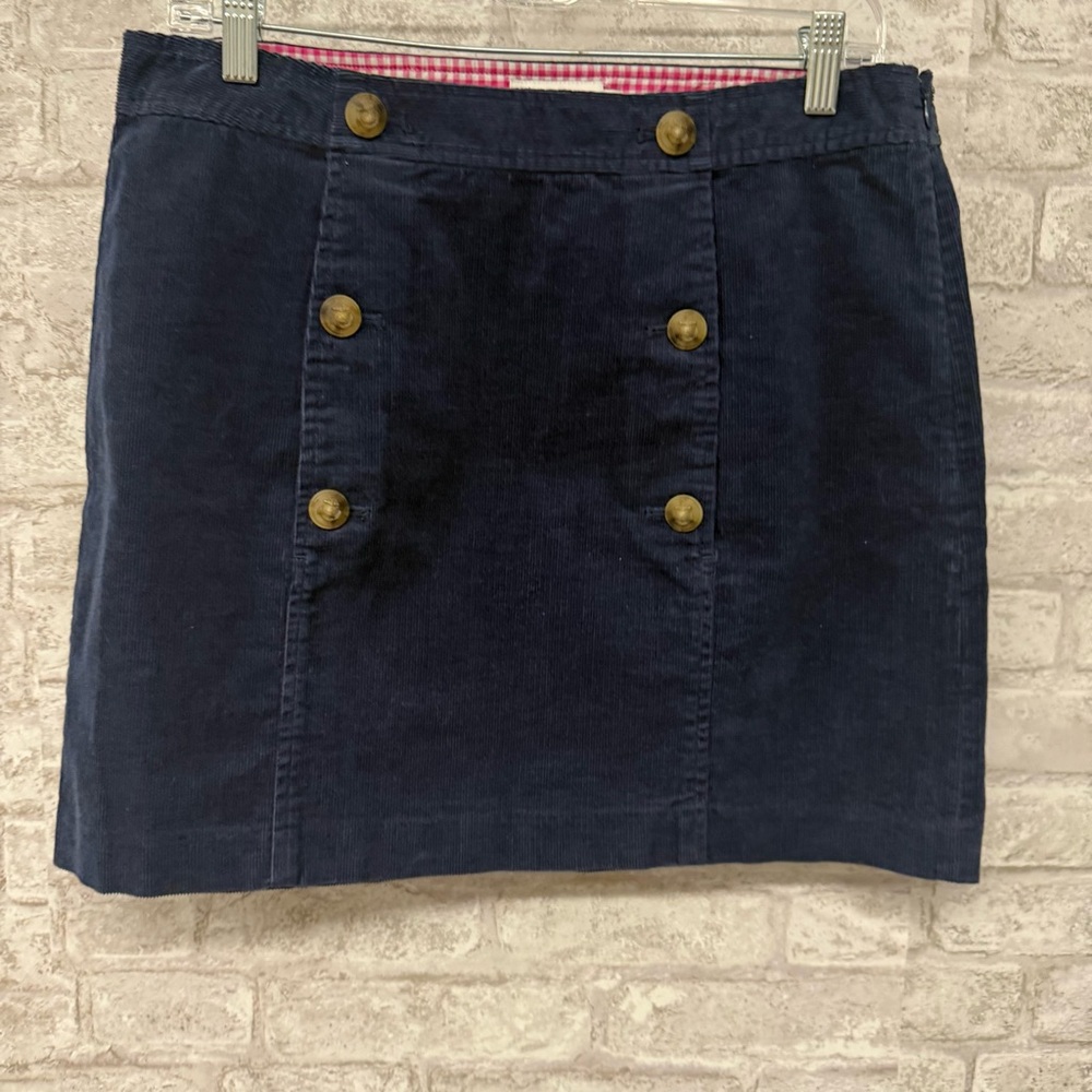 Vineyard Vines Corduroy Skirt Women’s Size‎ 8 Navy Nautical Anchors